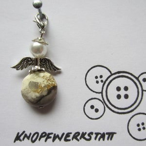 Engel, Schutzengel, Halbedelsteinperle, angel, guardian angel, Glücksbringer, Taschenanhänger
