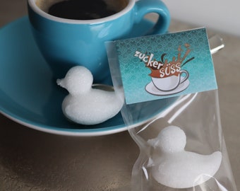 Duck Sugar Cubes, Zuckerente, Ente, Würfelzucker Ente, Zuckerwürfel, Kaffee, Tee, Hochzeit, Würfelzucker, Zucker, Geburtstag,