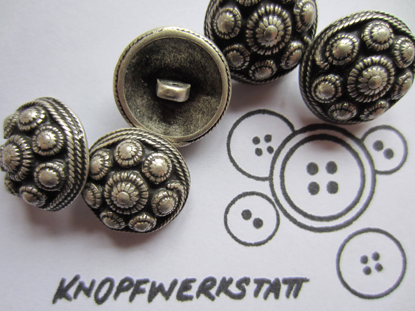 5 Metal Buttons 20 Mm, Buttons, Traditional Buttons, Metal Button ...