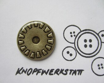 1 metal button 28 mm, buttons, traditional buttons, buttons, shank button, silver, flat, metal button, coat button, ornament, lacquered
