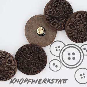 5 wooden buttons 18, 23, 28 mm, buttons, wooden buttons, button, buttons, sewing button, craft button, wooden button, traditional buttons, natural material