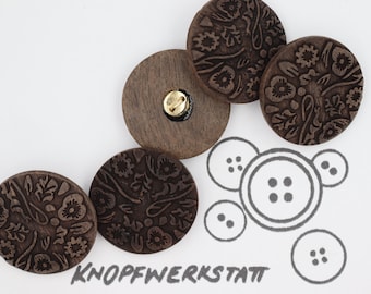 5 wooden buttons 18, 28 mm, buttons, wooden buttons, button, buttons, sewing button, craft button, wooden button, traditional buttons, natural material