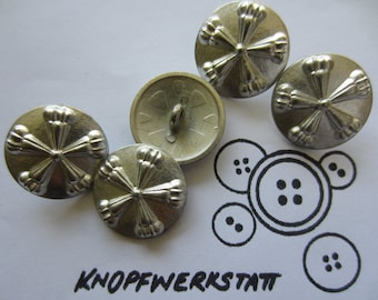 8 metal buttons 23 mm, buttons, traditional buttons, button, buttons, shank button, metal button, jacket button, uniform button, blazer button, silver,