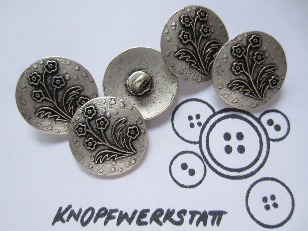5 Metal Buttons 17 Mm or 23 Mm ,buttons, Costume Buttons, Buttons ...