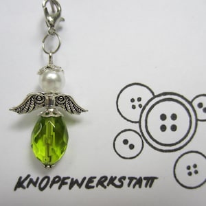 angel, guardian angel, glass bead, lucky charm, bag pendant