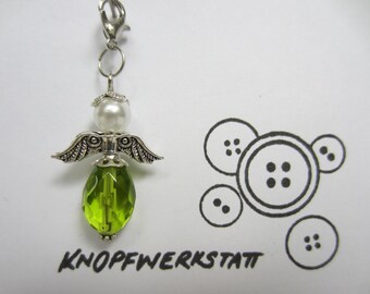 angel, guardian angel, glass bead, lucky charm, bag pendant
