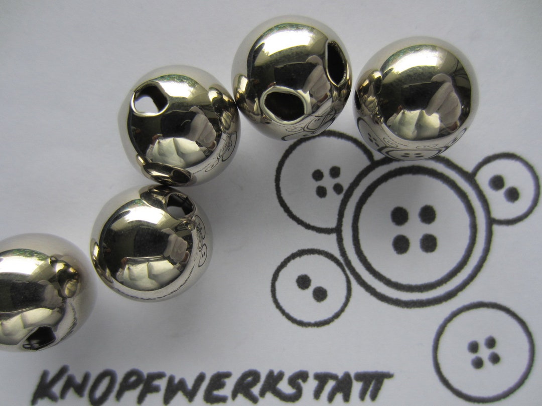 5 Metal Buttons 14 Mm, Buttons, Traditional Buttons, Buttons, Ball ...