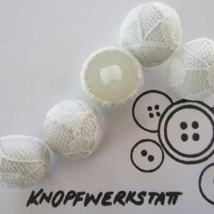 5 trimming buttons 18 mm, buttons, traditional buttons, buttons, sewing button, craft button, wedding dress buttons, white lace, shank button, dress