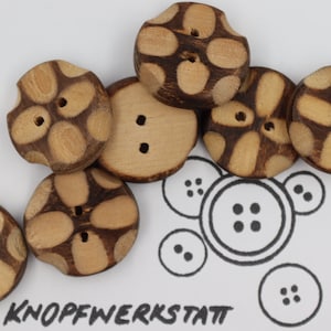7 wooden buttons 23 mm, buttons, wooden buttons, button, buttons, sewing button, craft button, wooden button, traditional buttons, antique, natural material