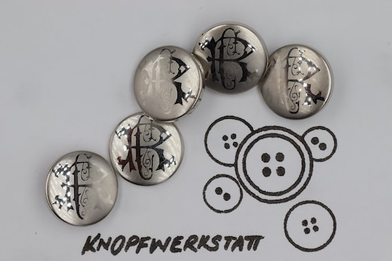 Metal Buttons 20 Mm, Buttons, Traditional Buttons, Shank Button