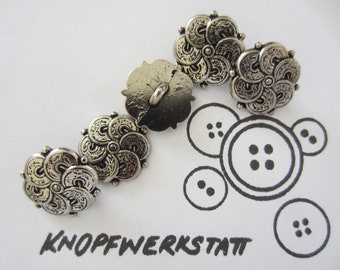 5 metal buttons 15 or 18 mm,buttons,costume buttons,buttons,buttons buttons,sewing button, craft button,metal button, flower, flower