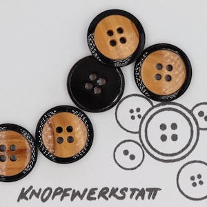 5 wooden buttons 15.20 mm, buttons, wooden buttons, button, buttons, sewing button, wooden button, traditional buttons, natural material, 4 hole button