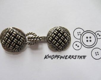 1 metal garment hook, garment clasp, traditional costume clasp, buckles, Middle Ages, Oktoberfest, Bavaria, Dirndl, clasp, closure
