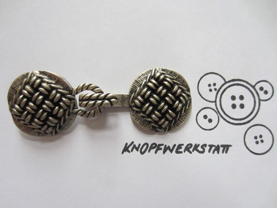 Middle Ages 1 Metal robe hook Oktoberfest buckle Bayern metal button Dirndl robe clasp clasp closure