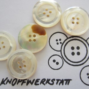 5 mother of pearl buttons 20 mm, buttons, traditional buttons, buttons, sewing button, craft button, mother of pearl, mother of pearl buttons, natural material, blouse