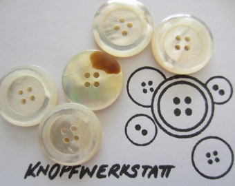 5 Perlmuttknöpfe 20mm,Buttons,Schaltflächen,Trachtenknöpfe,Knöpfe,Sewing Button,Craft Button,mother of pearl,Permuttknöpfe,Ornament