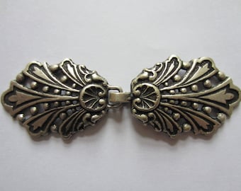 1 metal garment hook, garment clasp, traditional costume clasp, buckles, metal button, Middle Ages, Bavaria, Dirndl, clasp, closure