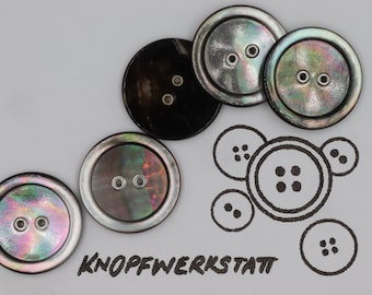 5 mother-of-pearl buttons 13, 15, 18, 23 mm or 25 mm, buttons, traditional buttons, buttons, craft button, mother of pearl, mother-of-pearl buttons, 2-hole button, blouse