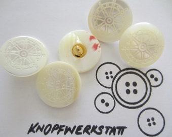 5 mother of pearl buttons 15 mm, 18 mm or 23 mm, buttons, traditional buttons, buttons, craft button, mother of pearl, mother of pearl buttons, natural material, white