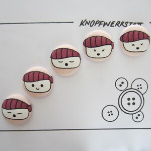5 fabric buttons CHILDREN 23 mm, buttons, children&#39;s buttons, fabric buttons, button, buttons, sewing button, craft button, children&#39;s clothing, jacket, hat
