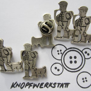 1 traditional pin metal, pin, brooch, buttons, traditional buttons, decorative part, buttons, sewing button, craft button, metal button, dirndl, hiker