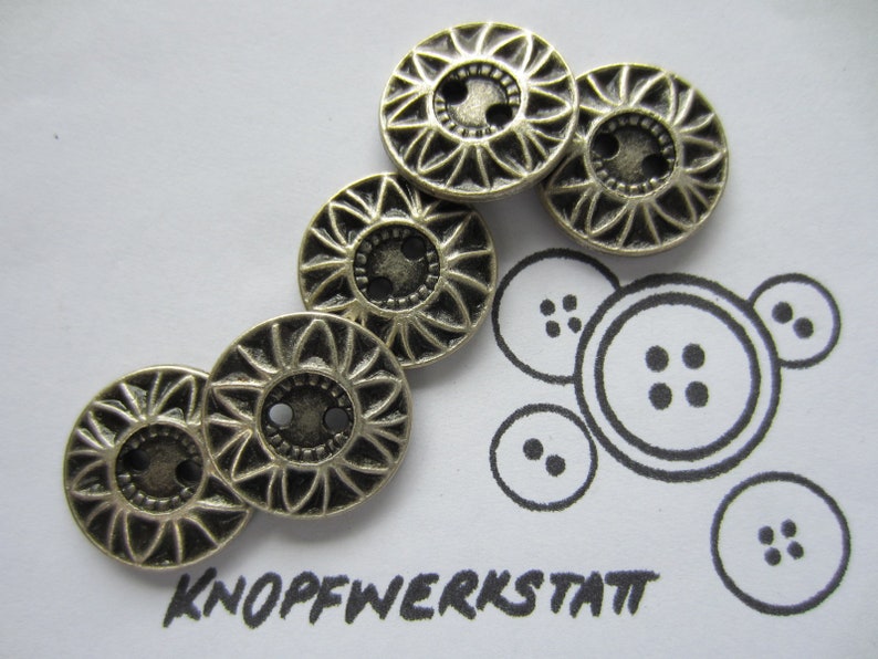 Flower Sewing Button Buttons Buttons Buttons Craft Button,metal button 5 Metal Buttons 20mm Buttons Trachtenkn\u00f6pfe Star flower