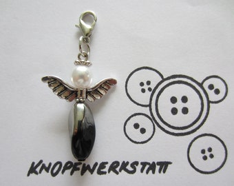 angel, guardian angel, glass bead, lucky charm, bag pendant