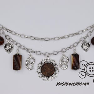 Charivari, mit verschiedenen Charm Anhängern, Dirndlschmuck, Miederschmuck, Dirndl, Tracht, Oktoberfest, Bayern, Frauen Charivari