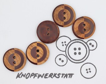 5 wooden buttons 20 mm, buttons, wooden buttons, button, buttons, sewing button, craft button, wooden button, traditional buttons, natural material, 2 hole button