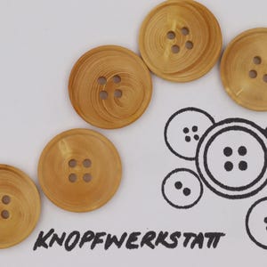 5 wooden buttons 12, 23 mm, buttons, wooden buttons, button, buttons, sewing button, wooden button, traditional buttons, brown wood, 4 hole button