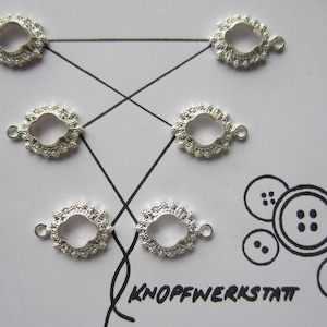 6 metal bodice eyelets (3 pairs), dirndl eyelets, bodice eyelets, lacing eyelets, traditional buttons, metal button, Middle Ages, Oktoberfest, Dirndl, Bavaria