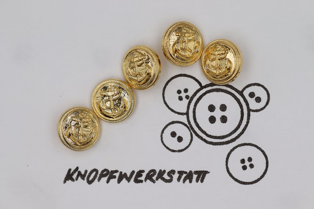 5 Plastic Buttons 13 or 15 Mm, Synthetic Buttons, Military Buttons ...