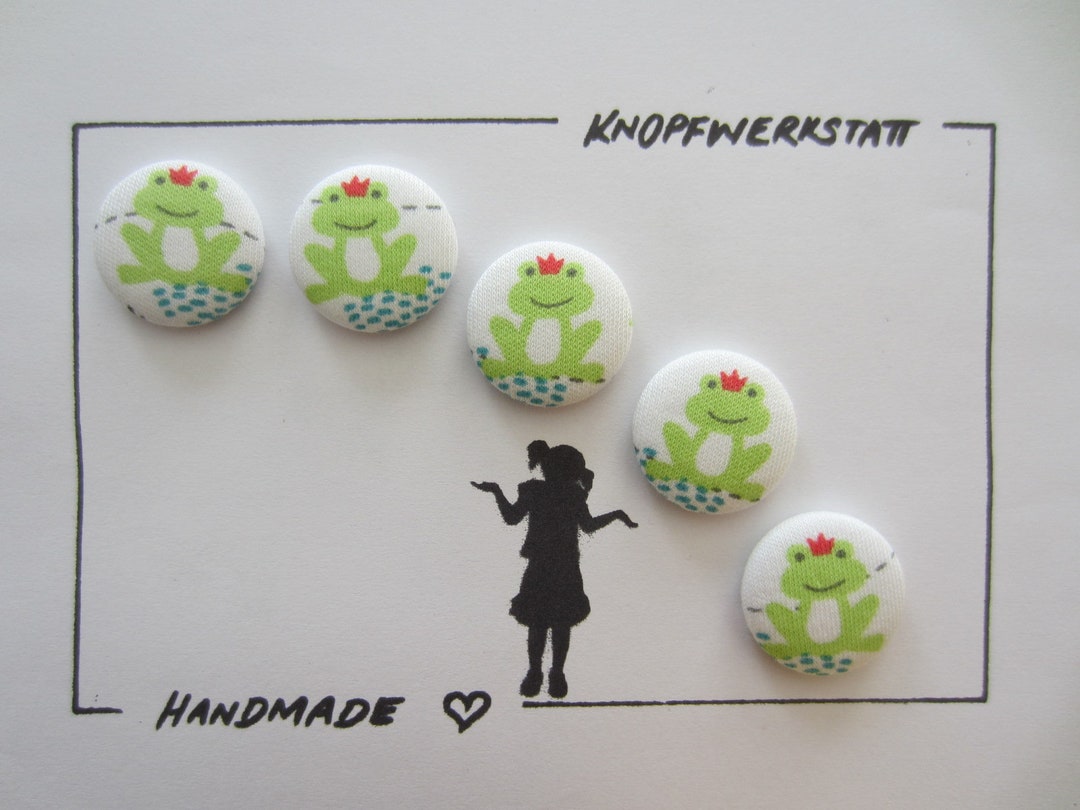 5 Fabric Buttons 23 Mm, Button, Children's Buttons, Fabric Button ...