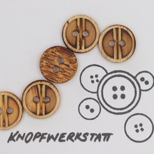 5 wooden buttons 18 mm, buttons, wooden buttons, buttons, sewing button, craft button, wooden button, traditional buttons, natural material, 2 hole button