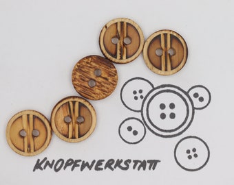 5 wooden buttons 18 mm, buttons, wooden buttons, buttons, sewing button, craft button, wooden button, traditional buttons, natural material, 2 hole button