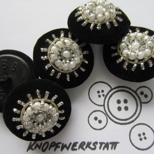5 trimming buttons 32 mm, buttons, traditional buttons, buttons, sewing button, craft button, metal button, trimming button, evening wear, coat