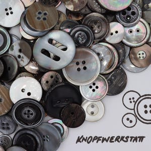 150 new dark mother-of-pearl buttons for crafting, chell buttons, sewing buttons, craft buttons, buttons, craft buttons, button mix, mixed buttons