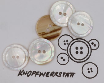 5 mother-of-pearl buttons 12, 15, 18, 20 mm or 23 mm, buttons, traditional buttons, buttons, sewing button, mother of pearl, mother-of-pearl buttons, natural material