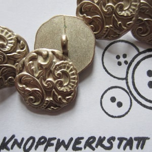 5 metal buttons 20 mm, buttons, traditional buttons, shank button, flat buttons, metal button, jacket button, old gold, blazer button, dirndl button