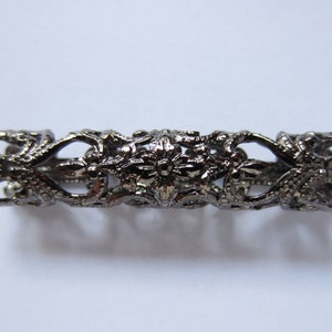 1 Metallknopf 41 x 9mm, Button, Trachtenknopf, Knebelknöpfe, Ösenknopf, metal button, Jackenknopf, Mantelknopf, filigran, durchbrochen