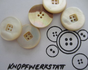 5 mother of pearl buttons 18 mm, 20 mm, 23 mm or 25 mm, buttons, traditional costume, buttons, sewing button, mother of pearl, mother of pearl buttons, natural, beige, 4 hole