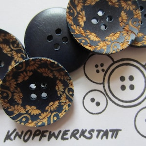 5 wooden buttons 22 mm, buttons, wooden buttons, buttons, sewing button, craft button, wooden button, traditional buttons, jacket, 4 hole button