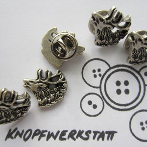 1 traditional pin metal, pin, brooch, buttons, traditional buttons, buttons, sewing button, craft button, metal button, dirndl, deer, decorative part