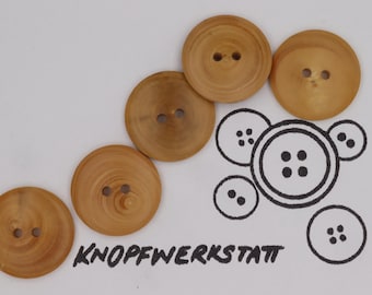 5 wooden buttons 18, 22 mm, buttons, wooden buttons, buttons, sewing button, craft button, wooden button, traditional buttons, natural material, 2 hole button