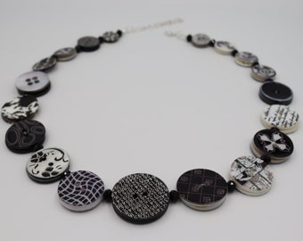 Mother of Pearl Necklace, Button Necklace, Necklace With Pearls