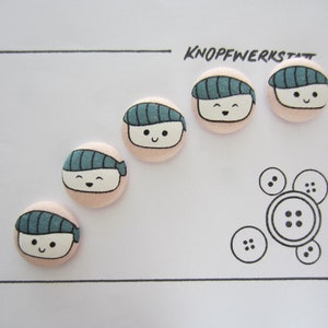 5 fabric buttons CHILDREN 23 mm, buttons, children&#39;s buttons, fabric buttons, button, buttons, sewing button, craft button, children, children&#39;s clothing