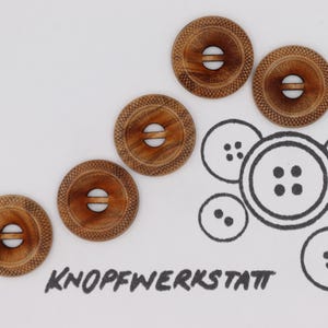 5 wooden buttons 18 mm, buttons, wooden buttons, button, buttons, craft button, wooden button, traditional buttons, natural material, 2 hole button