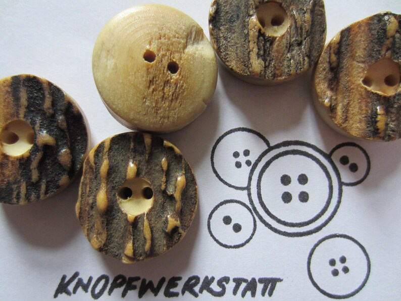 sewing button horn button, buttons cute buttons 5 Horn Knobs 25 mm costume buttons buttons craft button