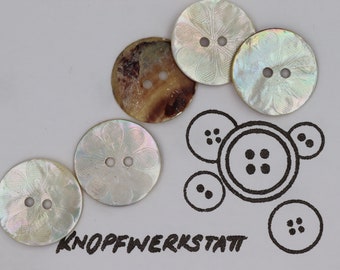 5 mother-of-pearl buttons 13, 15, 18, 20 mm or 23 mm, buttons, traditional buttons, buttons, craft button, mother of pearl, mother-of-pearl buttons, natural product