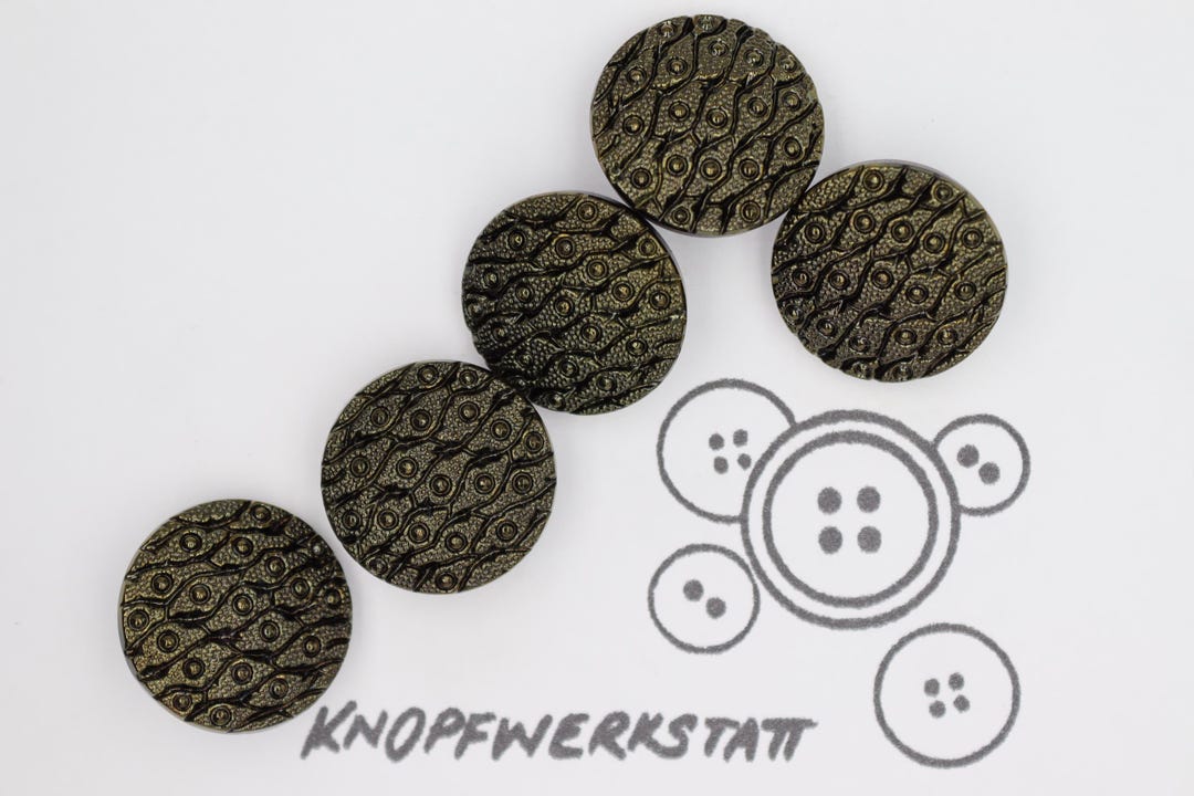 5 Glass Buttons 18 or 22 Mm, Buttons, Traditional Buttons, Buttons ...